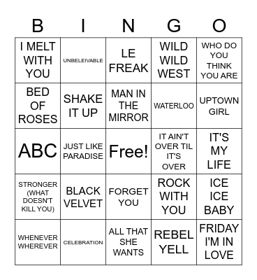 BEEF'S MISC. COVER ALL Bingo Card