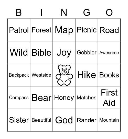 BEAR WEEK BINGO Card