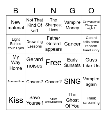 MCRLA5 Bingo Card