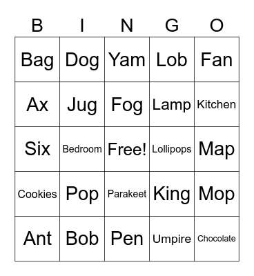 C5 Lesson 4 book D Bingo Card