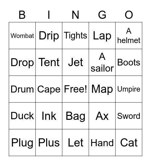 C4 lesson 4 book D Bingo Card