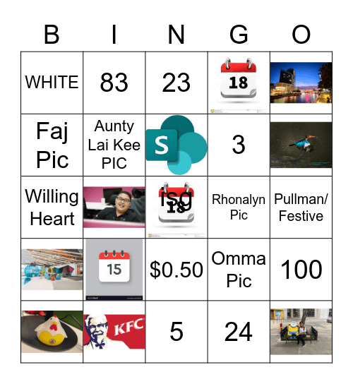 ISG EOYC Bingo Card