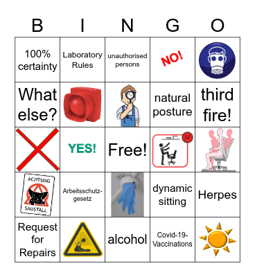 Safety Instruction Bingo Card