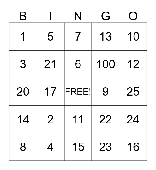 FUN FRIDAY FRENZY Bingo Card