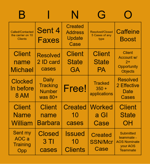 AEP Week 3 Bingo Card