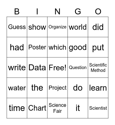 October Intermediate Spelling & Vocabulary Bingo Card