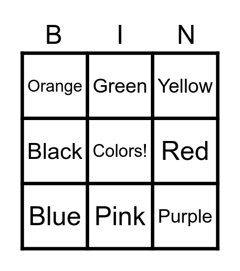 Color Bingo Board 1000 Bingo Card
