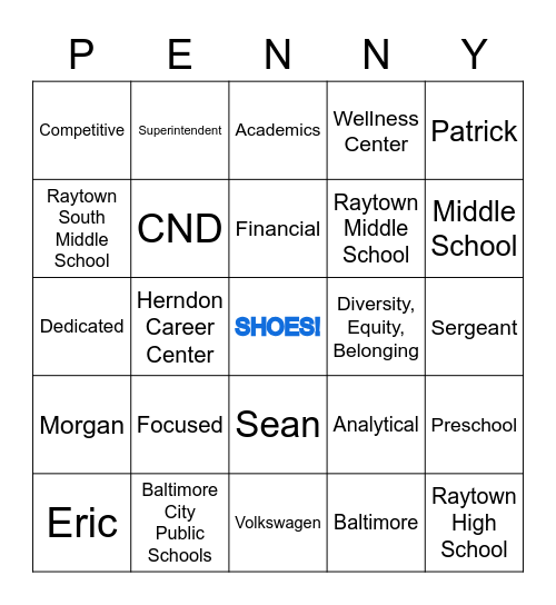 Dr. Penelope Martin-Knox Bingo Card