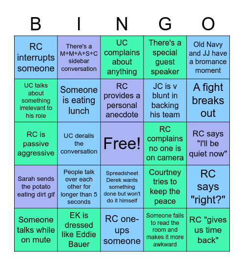 Growth Team Bingo Card