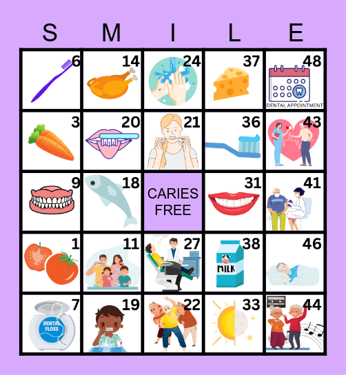 DENTAL BINGO Card