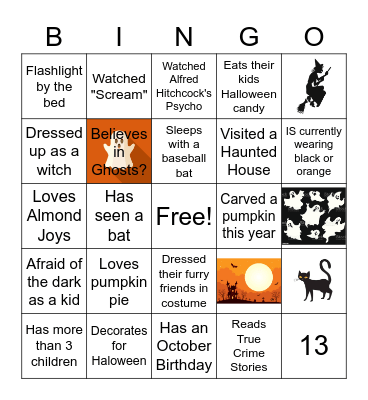 Halloween Bingo Card