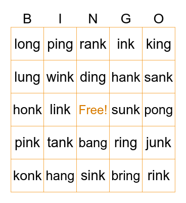 Halloween Bingo Card