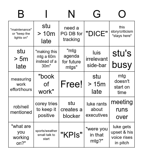 Archt Engnr Bingo Card