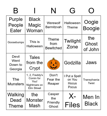 Halloween Howlers Bingo Card