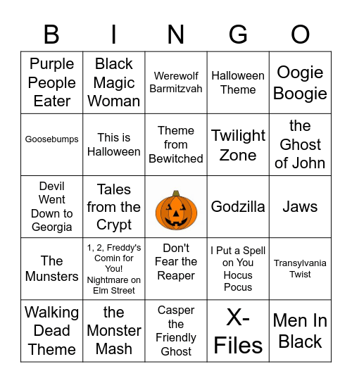 Halloween Howlers Bingo Card