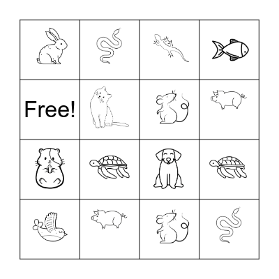 Mascotas (Pets) Bingo Card