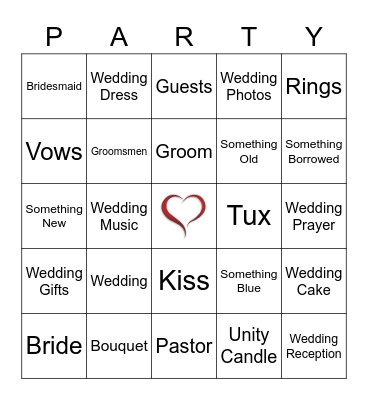 Lauren & Adam's Engagement Bingo Card