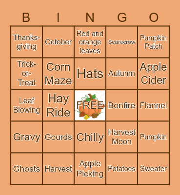 FALL Bingo Card