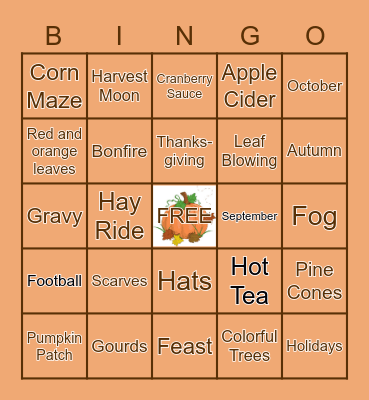 FALL Bingo Card