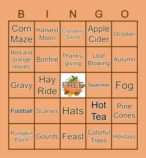 FALL Bingo Card