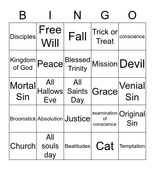 HALLOWEEN BINGO - 4TH GRADE 2014 Bingo Card