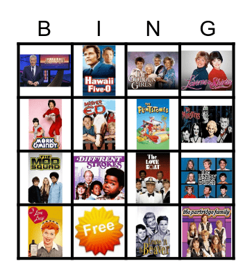 Classic TV Shows Bingo Card