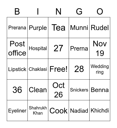 How Well Do You Know the Birthday Girl? Bingo Card