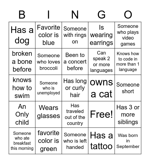 Bingo Card
