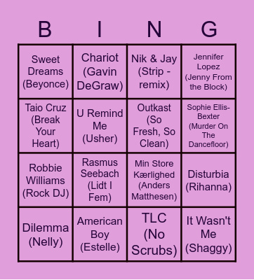 Back to childhood - 00'er quiz Bingo Card