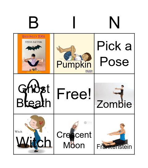 Halloween Yoga Bingo Card