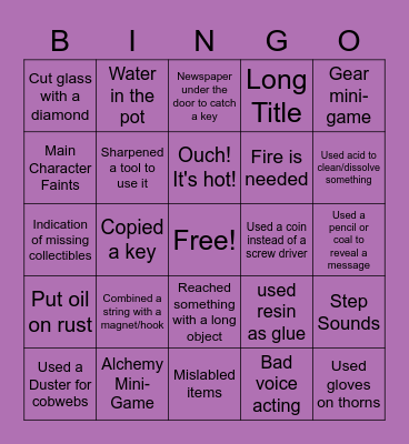 Hog Bingo Card