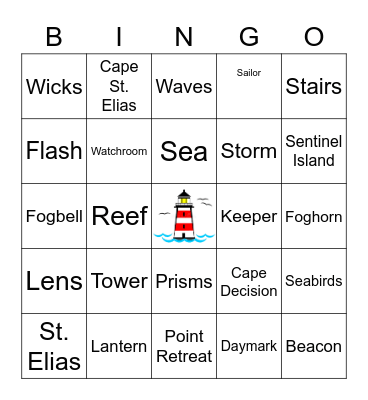 Lighthouses Bingo Card