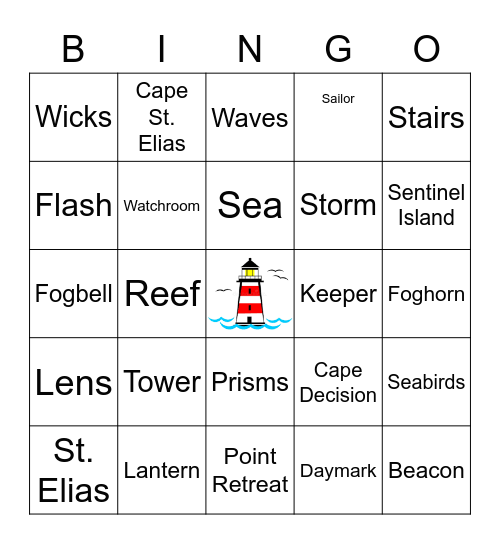 Lighthouses Bingo Card