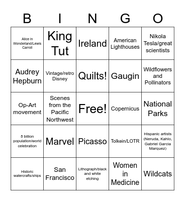 2023 Stamp Releases Bingo Card