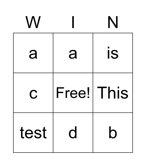 Networking Bingo Card