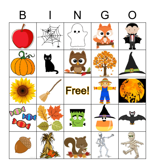 Fall Bingo Card