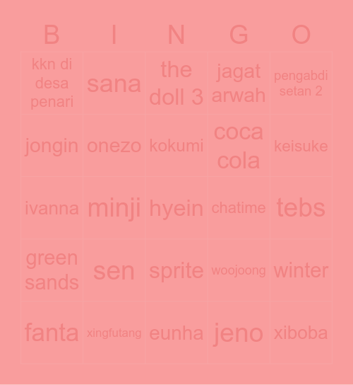 🧚‍♀️ Bingo Card