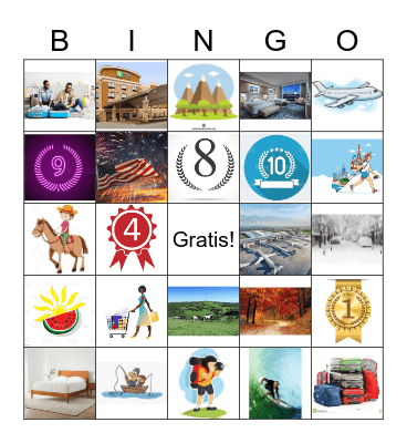 Las vacaciones Bingo Card