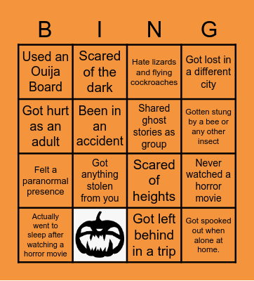 Halloween Spook-fest!! Bingo Card
