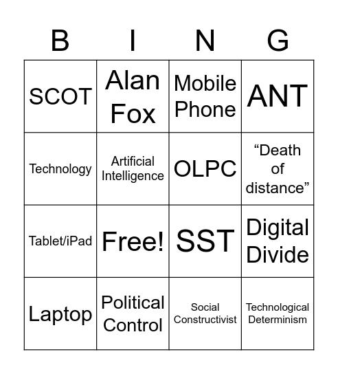 OB BINGO Card