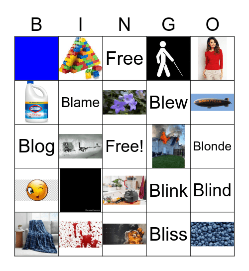 BL words Bingo Card