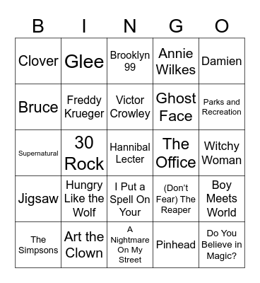 Oct. 19 - Round 2 Bingo Card