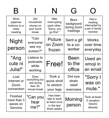 LeadGen Bingo Card