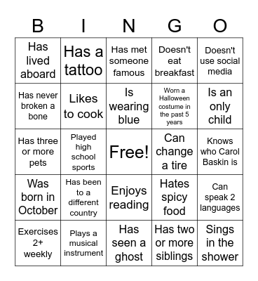 Bingo Card