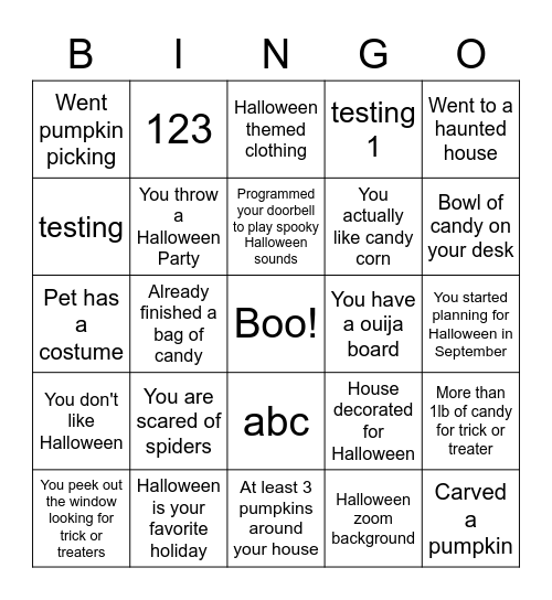 Becker BINGO Card