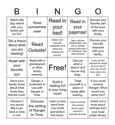 Ranger In Time Bingo Card