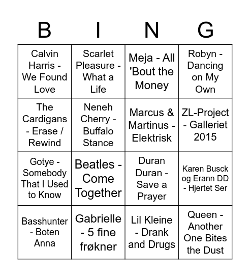 Luxplus Nationality Bingo Card