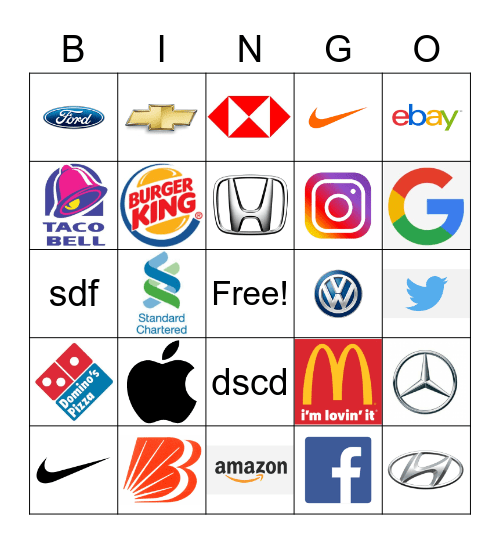 Brand Logos BINGO @ ABWA Bingo Card