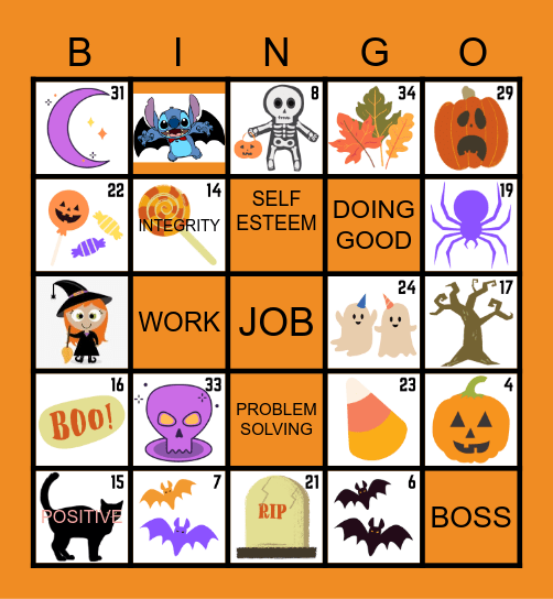 JTC HALLOWEEN BINGO Card