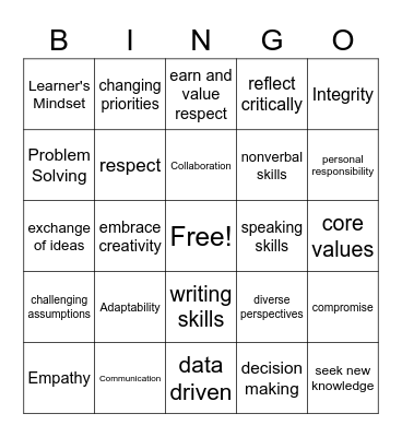 Tnemec Bingo Card